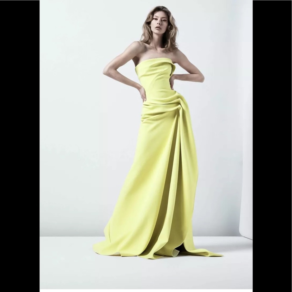 NWOT MATICEVSKI Opera Strapless Gathered Gown